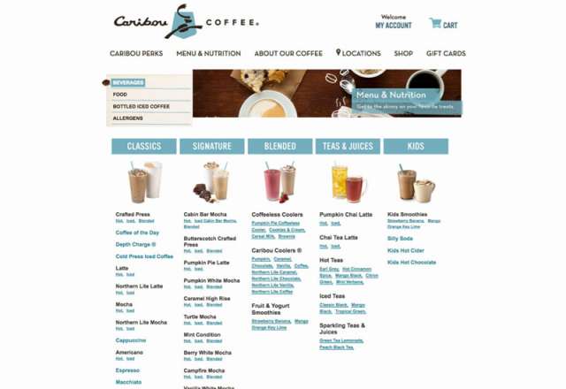 Caribou Coffee Redesign3 Slide2